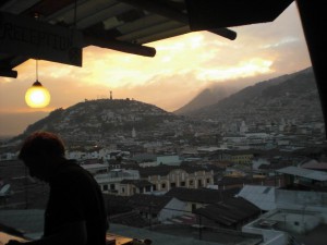 Roof Terrace view of Quito, Ecuador