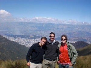 Dennis Kopp atop Cruz Loma overlooking Quito, Ecuador