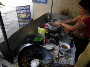 Local Street Food in Thamel, Kathmandu