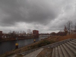 Very grey Sky over  Berlin, Germany