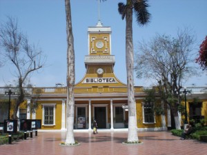 Plaza and Library in Barranco, Lima, Peru