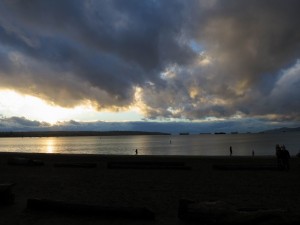 Cloudy Sunset Views in Vancouver, Canada