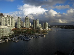 Glass High-Rise view of Vancouver, Canada