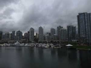 High-Rise Condominium Glass Towers in Vancouver, Canada