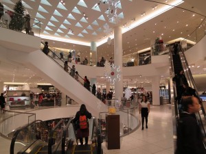 Shopping Mall view in Vancouver, Canada