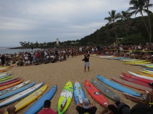 Eddie Aikau Surfing Event at Waimea Bay, Hawaii