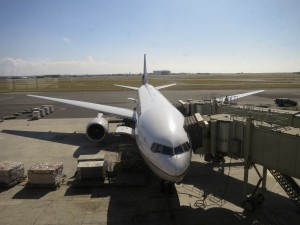 Plane to Guam at Honolulu Airport, Hawaii