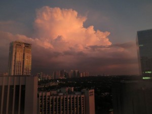 Sunset view from the Penthouse in Makati