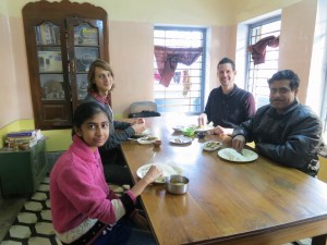 Dennis Kopp having Lunch with the Family in Kolkata, India