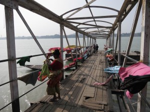 Flying Clothes at a Ganga Bridge in Kolkata