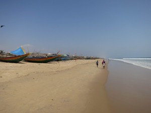 Sunny Beach in Puri, Orissa, India