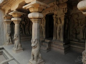 Rock-Cut Cave Temple in Mamallapuram, India