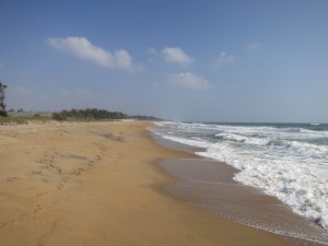 Empty Beach outside of Mamallapuram