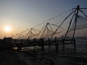 Sunset with Chinese Fishing Nets in Kochi