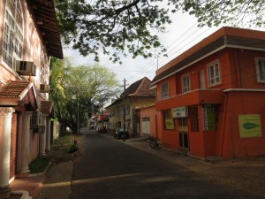 Quiet Street in Fort Cochin, Kerala, India