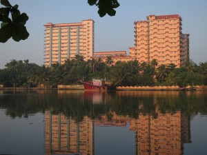 Pink High-Rise Ashram of Amritapuri