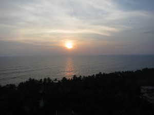 Evening Sky by the Sea in Amritapuri