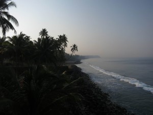 Coast of Odayam Beach in Kerala, India