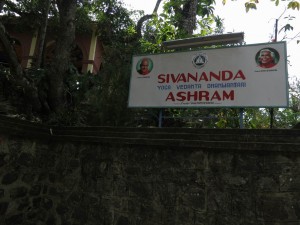 Sivananda Ashram Sign in Kerala