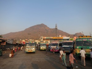 Arunachala from the Bus Station