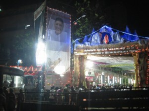 Amma's Ashram still packed at Night