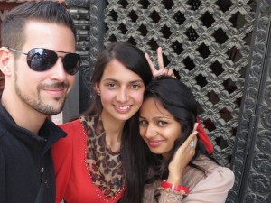 Dennis Kopp and the Nepali Girls in Kathmandu