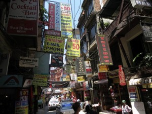 Sign Madness of all Thamel Shops