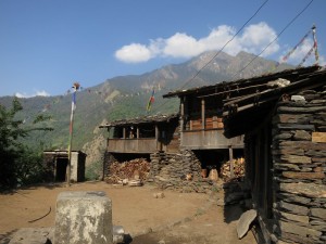 Tamang Stone Houses by Tatopani, Nepal