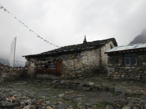 Old Stone built Kyanjin Gompa, Nepal