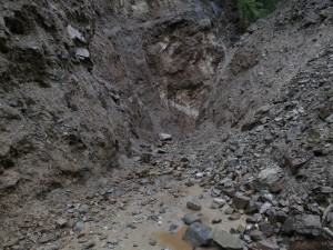 Debris covering the entire Road, Nepal