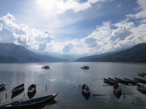 Phewa Tal Lake in Pokhara, Nepal