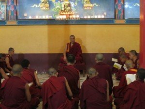 Monks chanting at Kopan Monastery