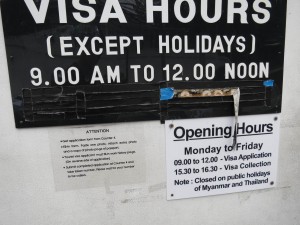 Visa hours at the Myanmar Embassy