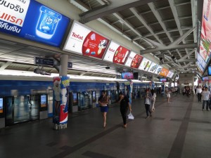 Commercial Screens at Siam Square Station in Bangkok