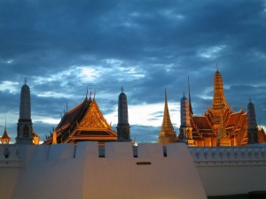 The Grand Palace at Night in Bangkok