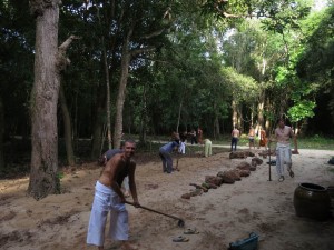 Sweaty Work at Wat Suan Mokkh Labor Camp, Thailand