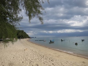 Arriving at the empty Beach on Koh Phangan, Thailand