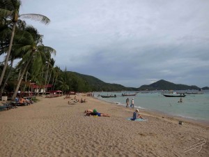 Busy Beach on Koh Tao Island in Thailand