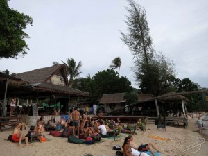 Busiest Beach on Koh Tao Island in Thailand