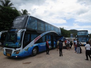 Modern Double-Decker Bus to Bangkok, Thailand