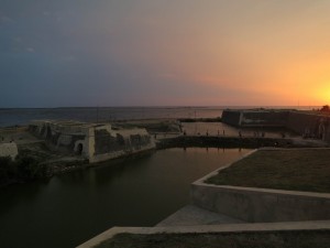 Sunset over the Dutch Fort in Jaffna, Sri Lanka