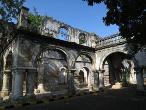 Bombed out Kachcheri in Jaffna, Sri Lanka