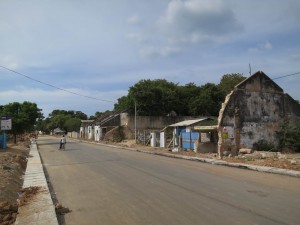 Ruined Houses and New Road in Point Pedro, Sri Lanka