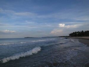 Evening Swim at Uppuveli Beach in Trincomalee, Sri Lanka