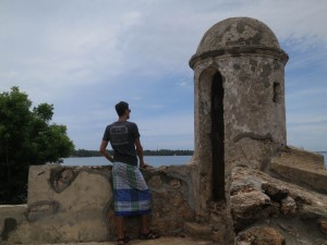 Dennis Kopp at a Sentry Box of Batticaloa Fort, Sri Lanka