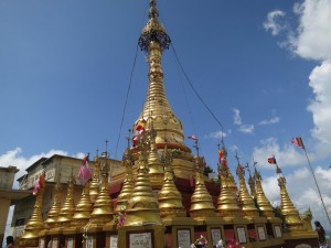 Golden Buddhist Stupa atop Mount Popa, Myanmar