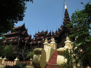 Wooden Shwe In Bin Kyaung Monastery in Mandalay, Myanmar