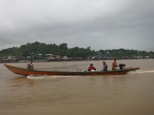 Family Food Service Boat from a local Village in Myanmar