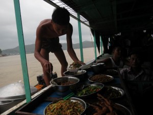 Ayeyarwady River Food Service Buffet in Myanmar