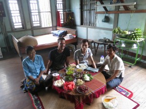 Friendly Lunch invitation by a local family in Shwebo, Myanmar